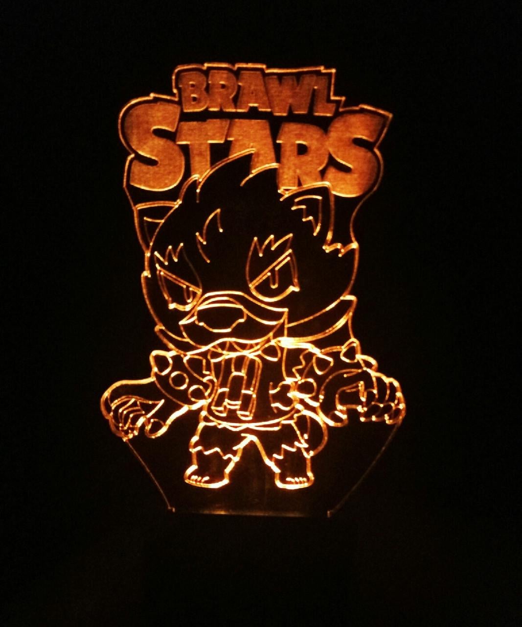 3D-ночник Leon Brawl Stars несколько подсветок/на батарейках/220V (1494583806)