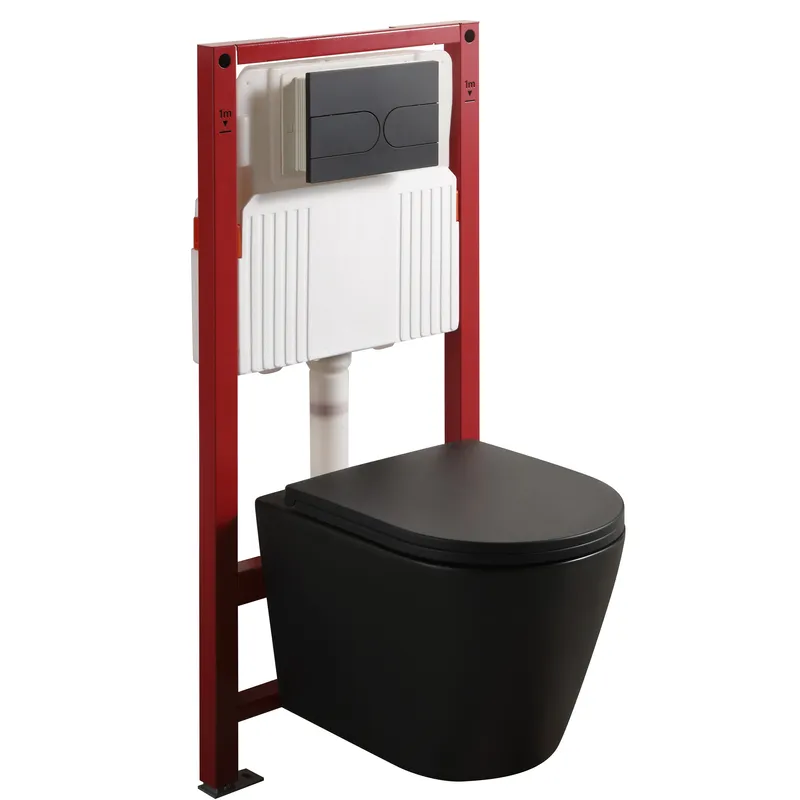 Комплект унитаз с установкой MIXXUS Premium BEVEL-SET-2101 система смыва TORNAD Black (2596469800)