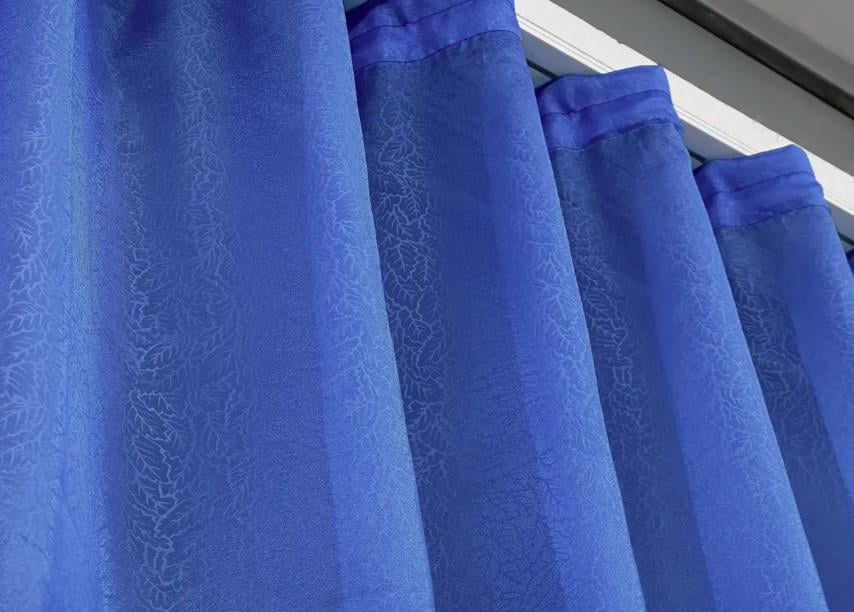 Тюль органза Листья 2,8 м Синий (005т) - фото 7 Тюль органза Листья 2,8 м Синий (005т) - фото 7