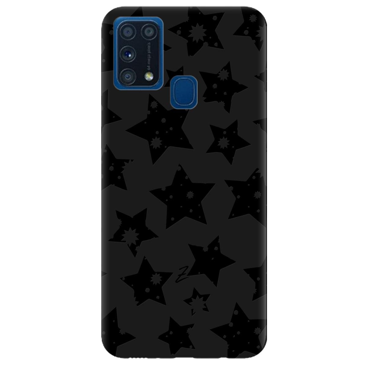 Силиконовый чехол Zorrov для Samsung Galaxy M31 - Black Star (14190050154098959)