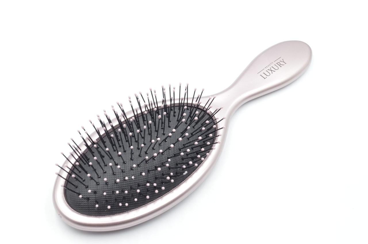 Щетка массажная для волос Beauty Luxury HB-08-08 Металлик розовый