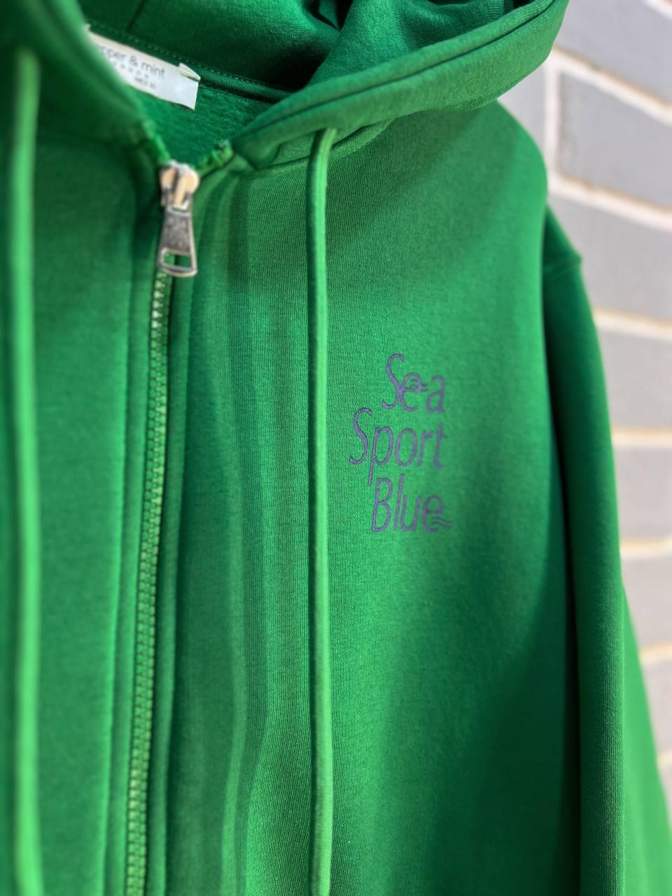 Толстовка жіноча PEPPER MINT 24-02 на блискавці з капюшоном утеплена M-L Зелений (977) - фото 6