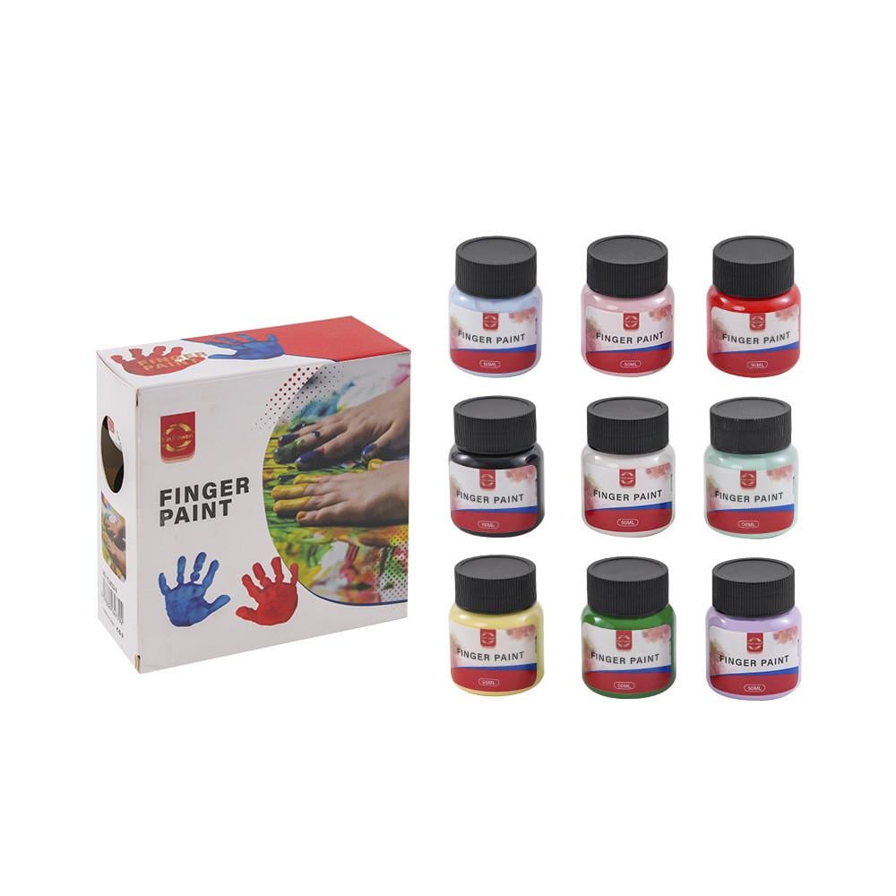 Фарба дитяча що змивається для малювання пальцями Cross-Border 50 мл Xin Bowen 9 кольорів (М2460340) Фарба дитяча що змивається для малювання пальцями Cross-Border 50 мл Xin Bowen 9 кольорів (М2460340)