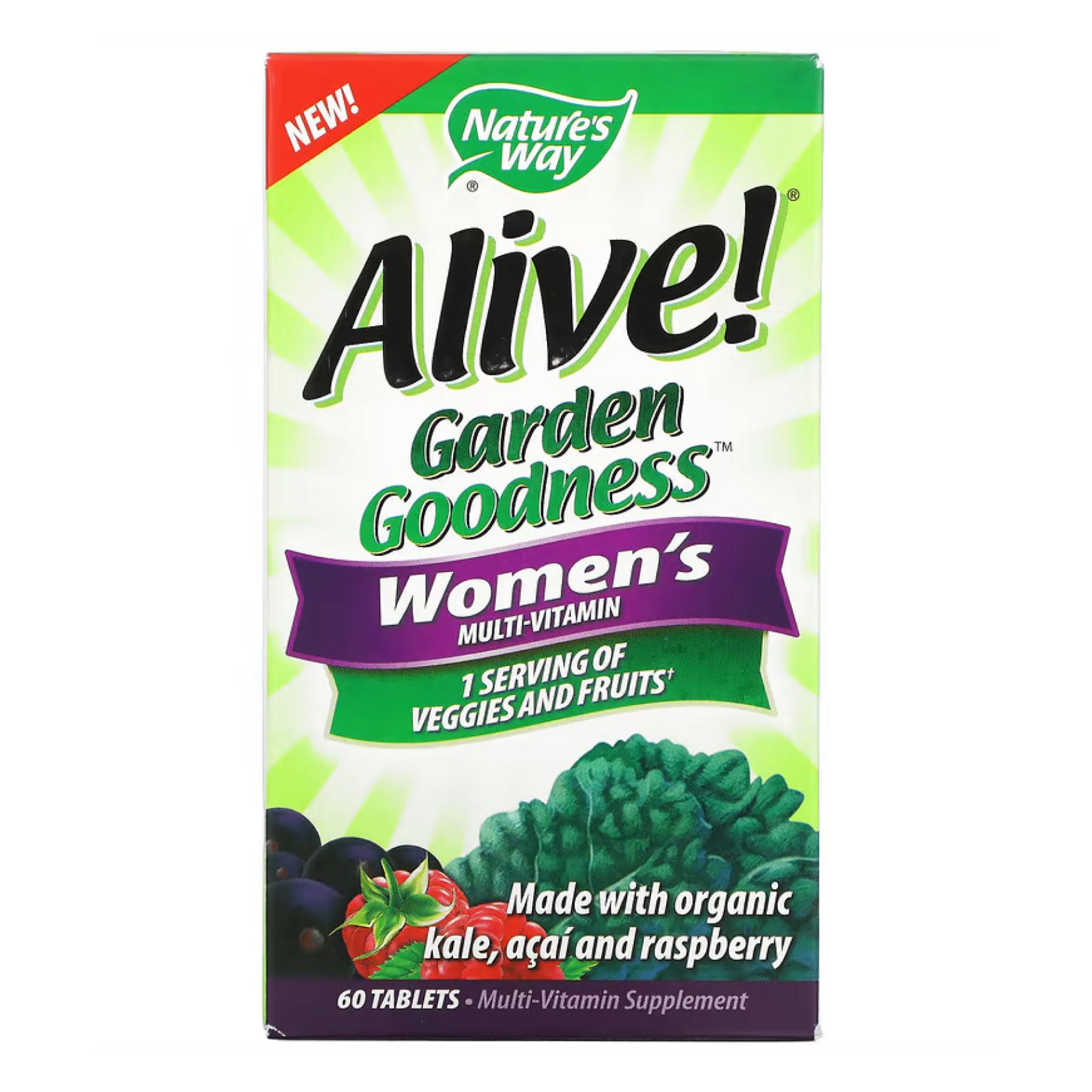 Натуральная добавка Alive Organic Garden Goodness Women 60 tabs (2022-10-1043)