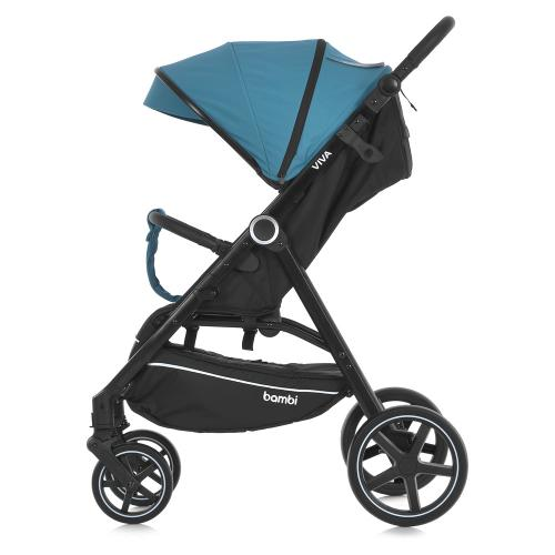 Коляска детская Bambi M 5723 VIVA Pine blue (M 5723/90,78-3) - фото 3