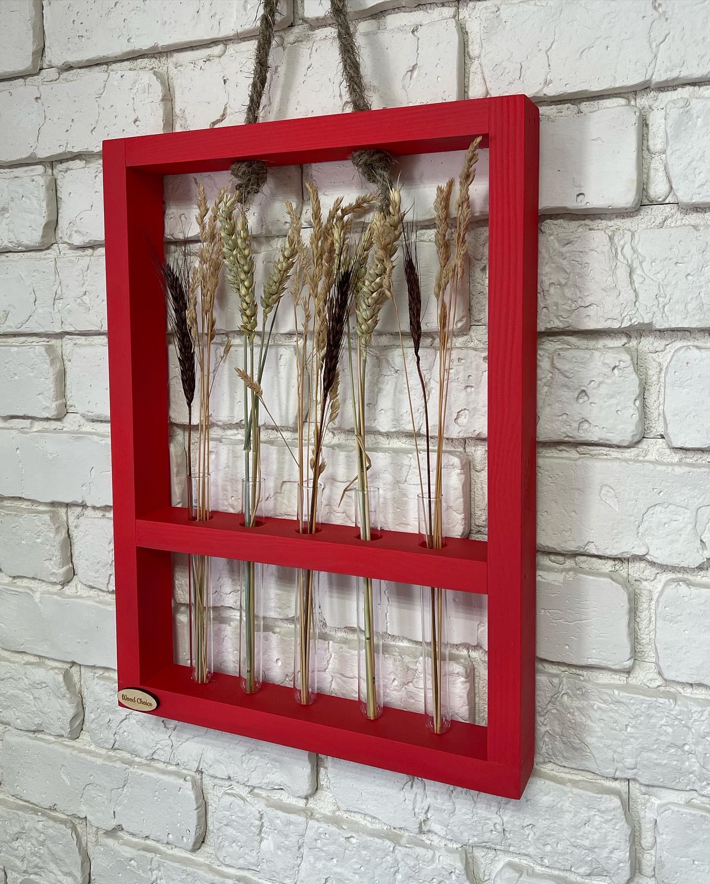 Подставка с колбами для цветов 29х40 5 шт. Красный - фото 2 Подставка с колбами для цветов 29х40 5 шт. Красный - фото 2