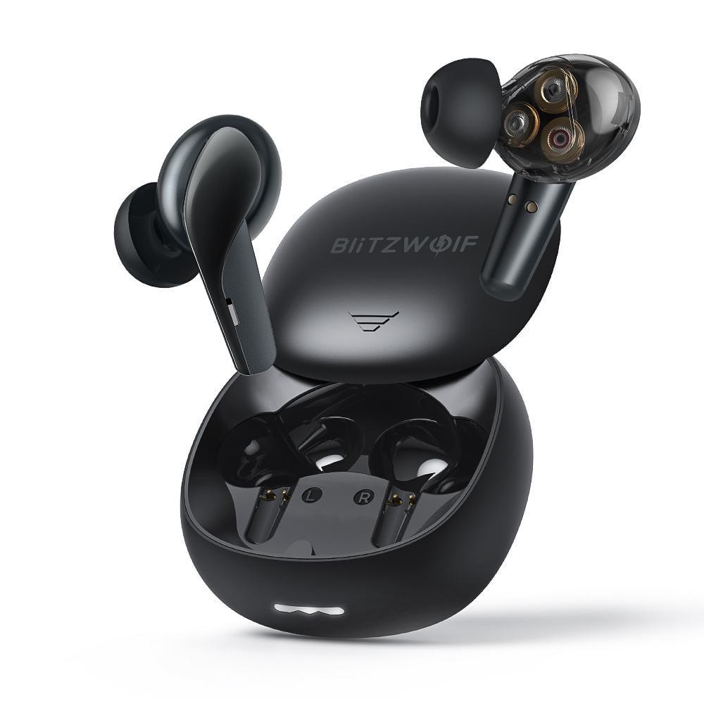 Наушники беспроводные BlitzWolf BW-FYE15 с тройными динамическими драйверами Черный (1329)