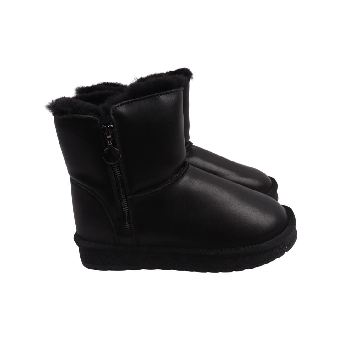 Угги женские Sorte Lady из кожи р. 38 Черный (22-23ZU)