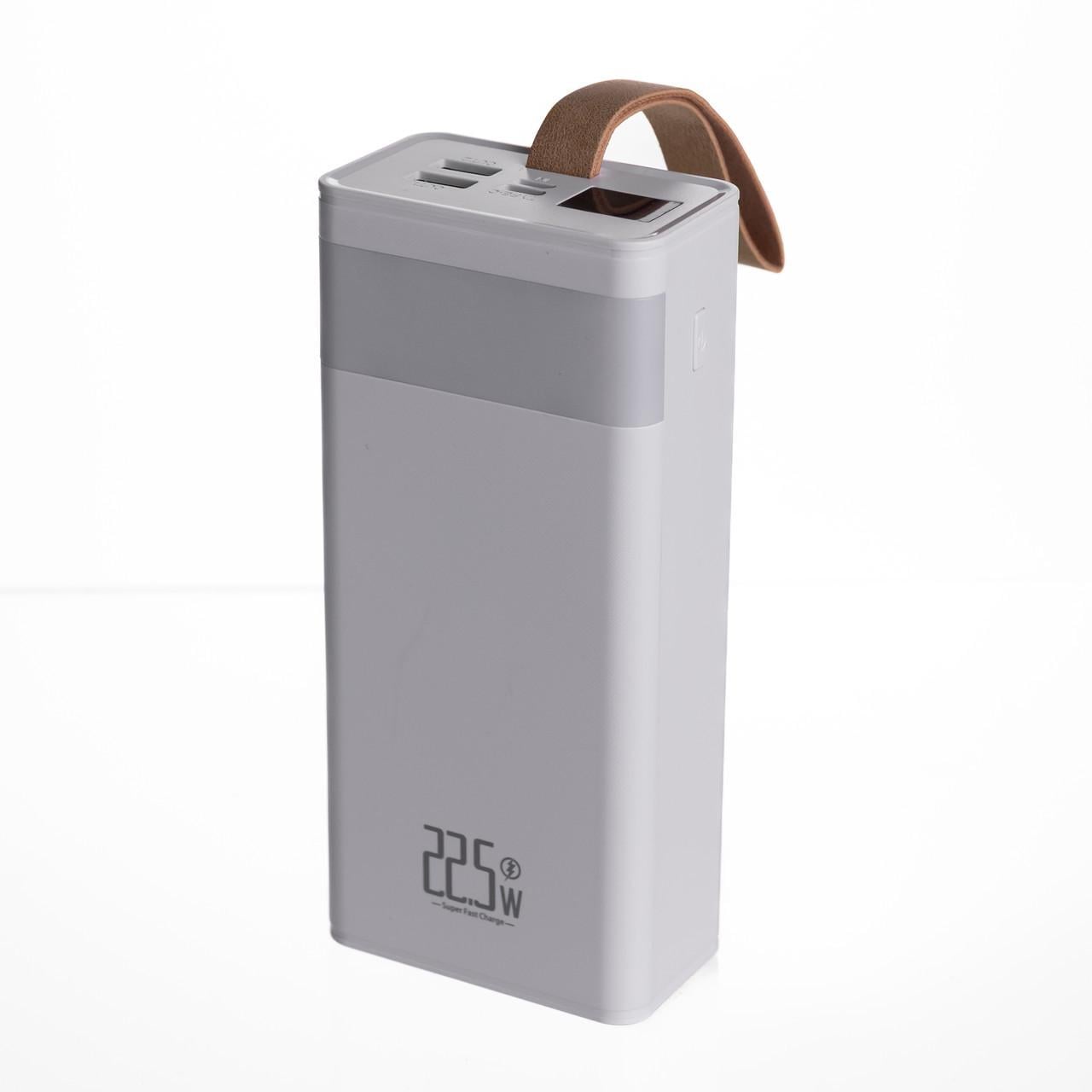 Повербанк LEVINO N-50 30000 mAh с LED-фонарем USB-C/USB-A/MicroUSB быстрая зарядка 22,5W цифровой дисплей