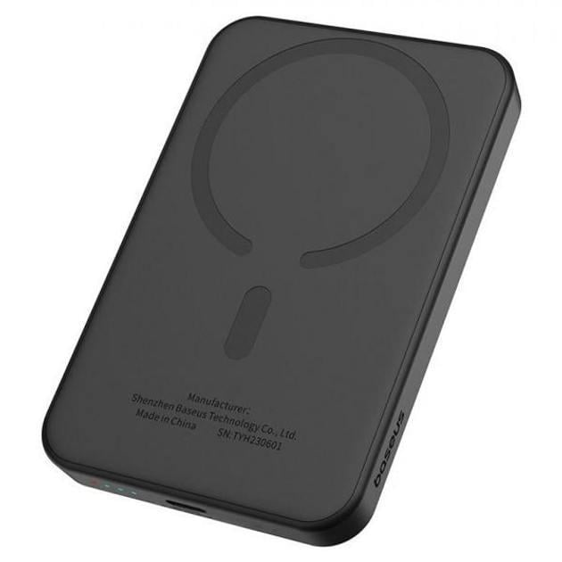 Повербанк магнітний BASEUS Magnetic 5000 mAh 20W з бездротовою зарядкою Magsafe Чорний (26389534)
