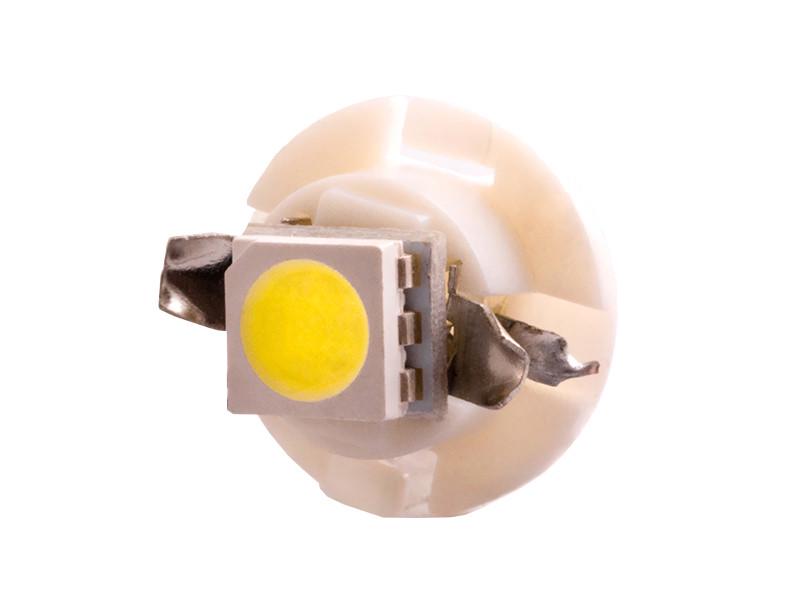 Автолампа светодиодная T5 W1,2W B8,5d 12 В SMD5050-1led Белый (246)