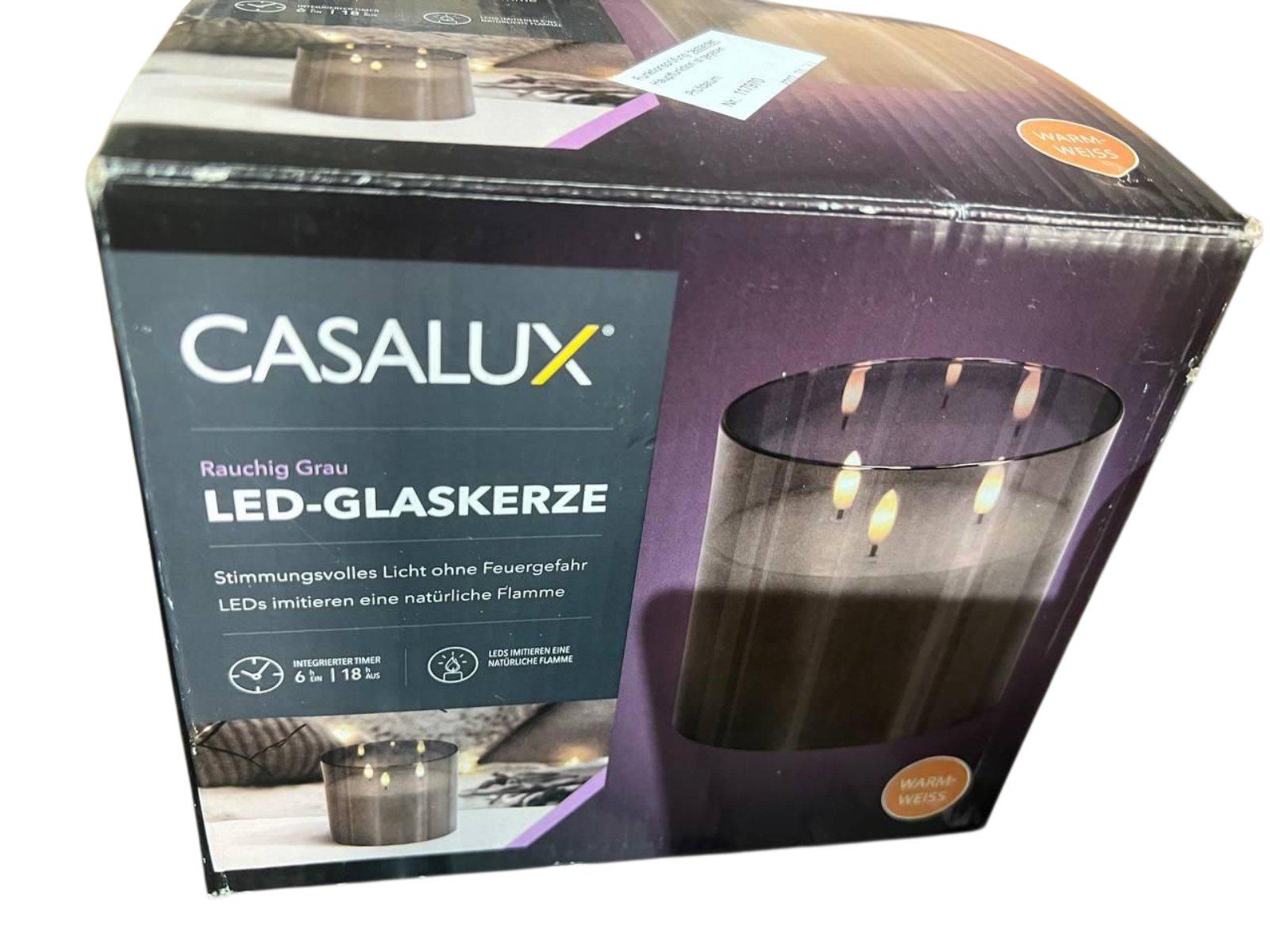 Свеча восковая Casalux беспламенная с 3 фитилями