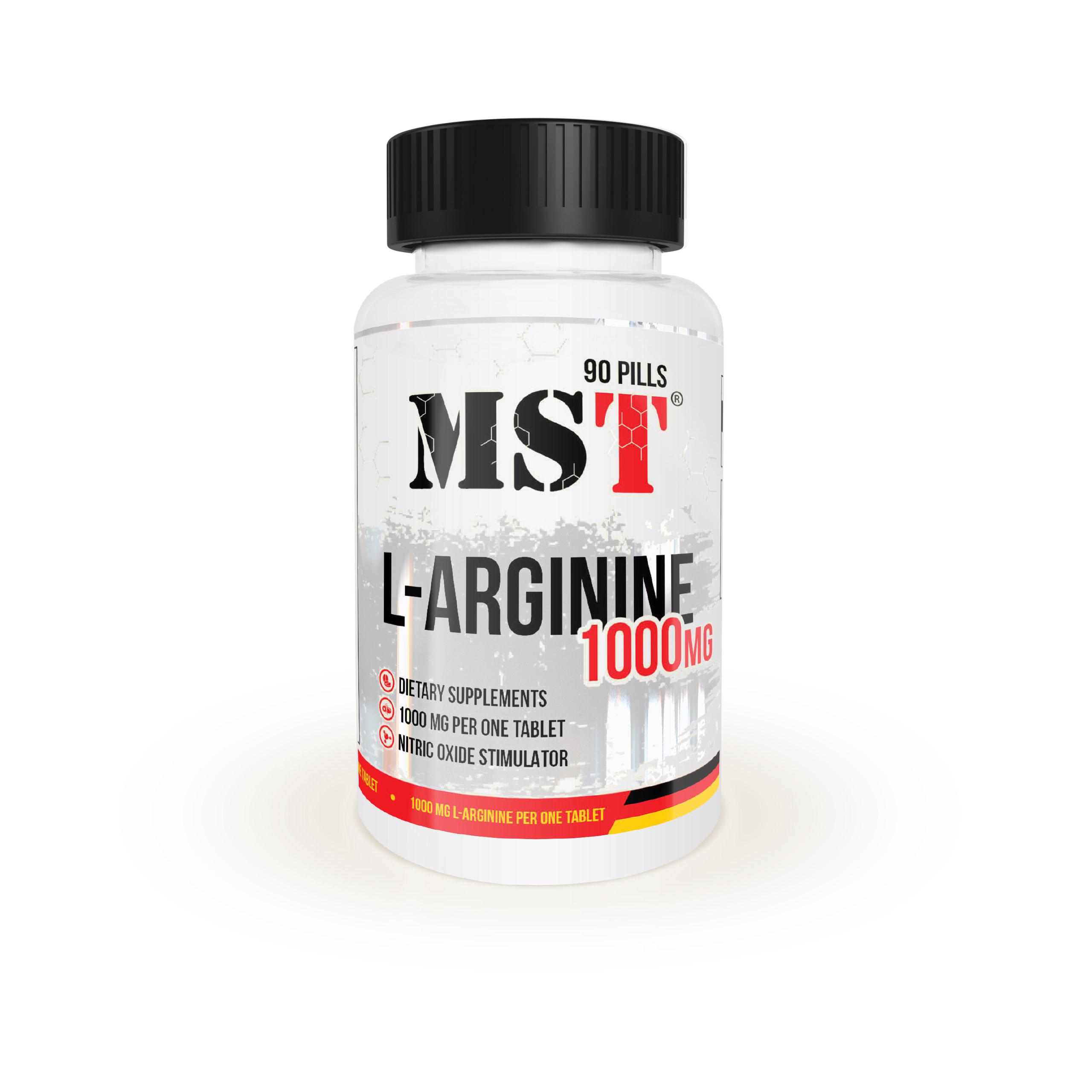 Аминокислота MST L-Arginine 1000 мг 90 таблеток