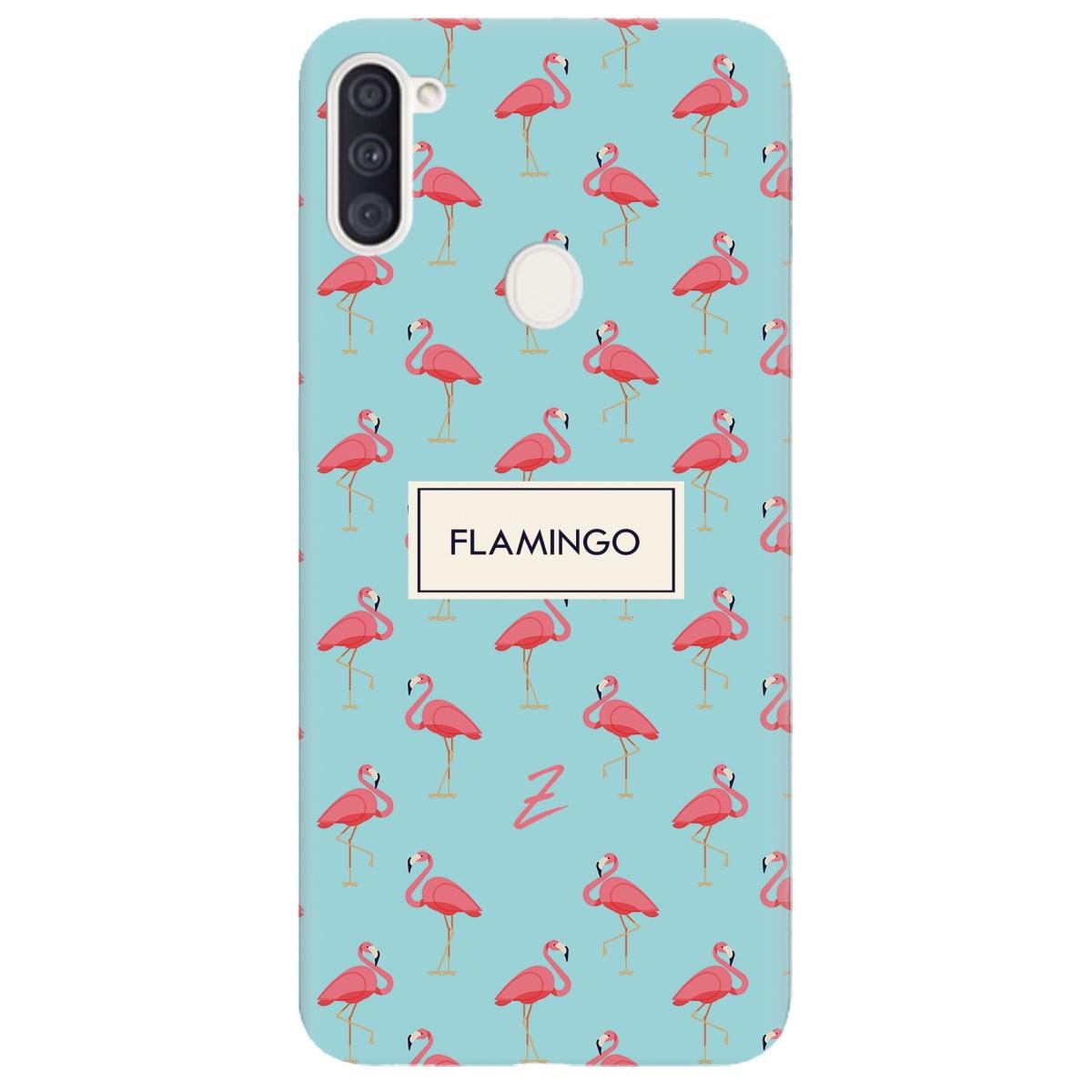 Силиконовый чехол Zorrov для Samsung Galaxy A11 - Pink Flamingo (14140040086099920)