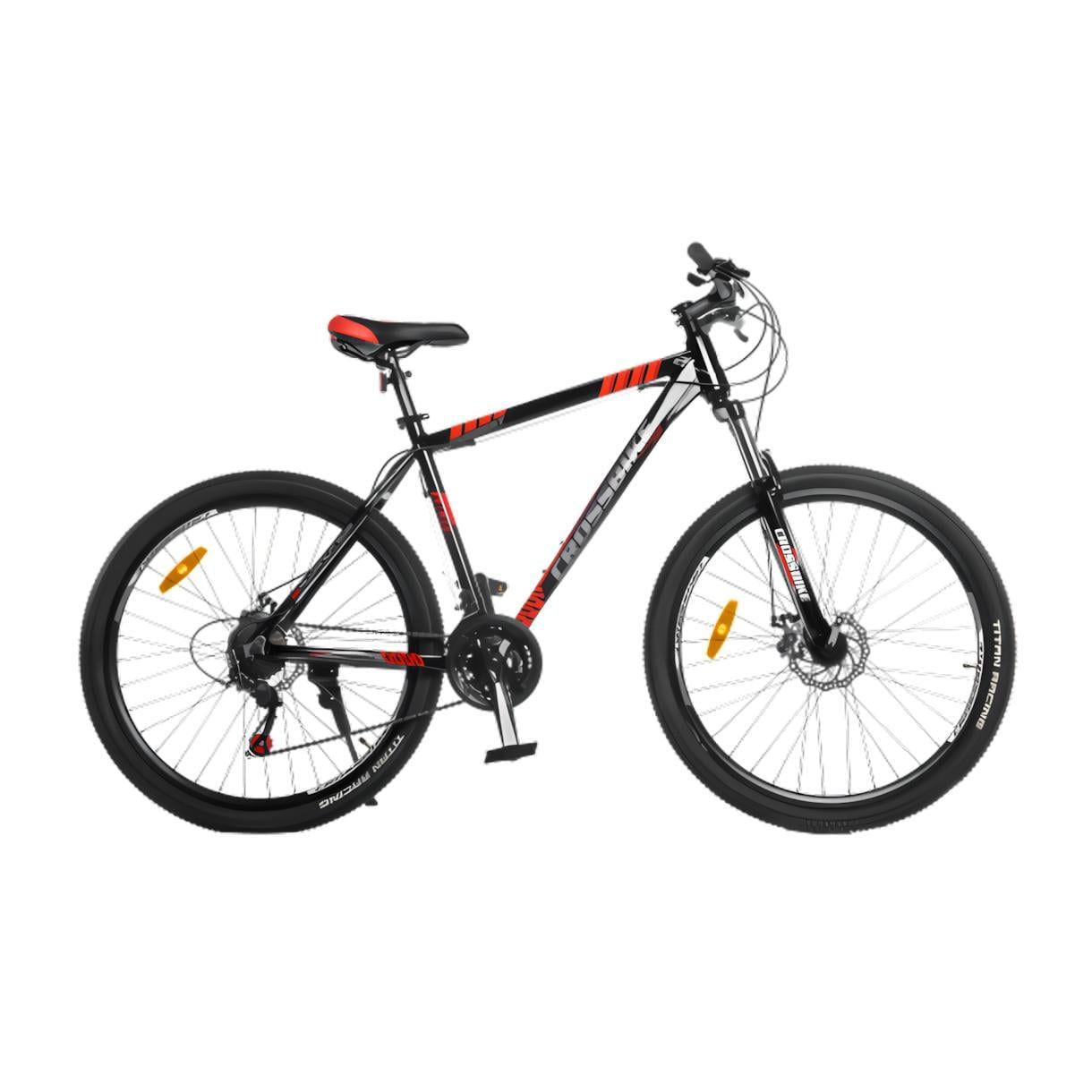 Велосипед CrossBike Everest 27"19" Чорний/Червоний (248)