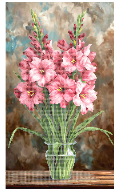 Схема для вышивки бисером Гладиолусы ЗПК-074 (1710)