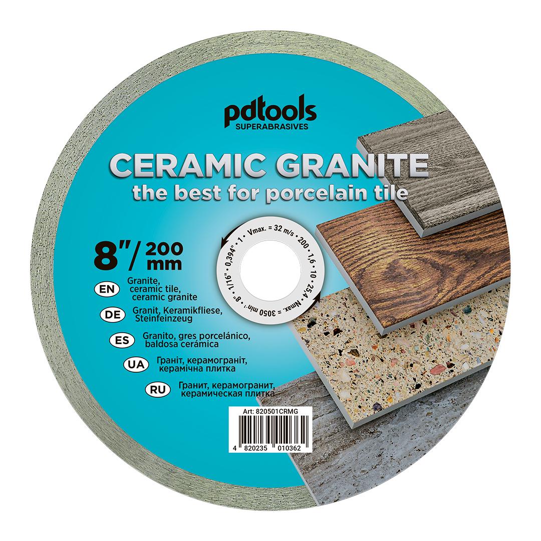 Круг алмазний вiдрiзний PDTools СERAMIC GRANITE 1A1R 200 для стаціонарного обладнання (37772294)