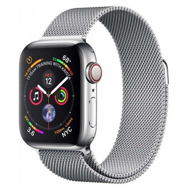 Металевий ремінець Міланська петля для Apple Watch 42/44/45 мм Срібний