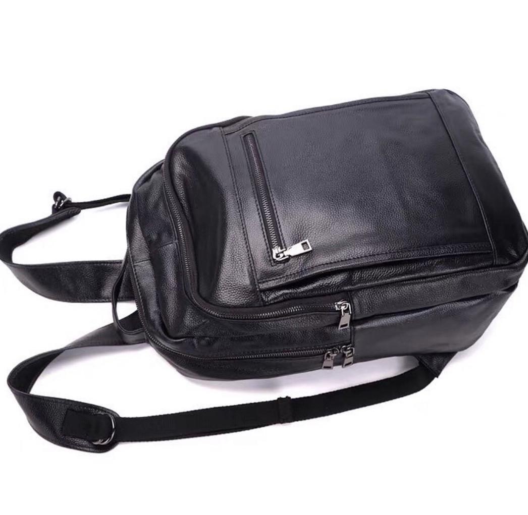 Рюкзак чоловічий шкіряний TIDING BAG Чорний (K1519-black) - фото 3