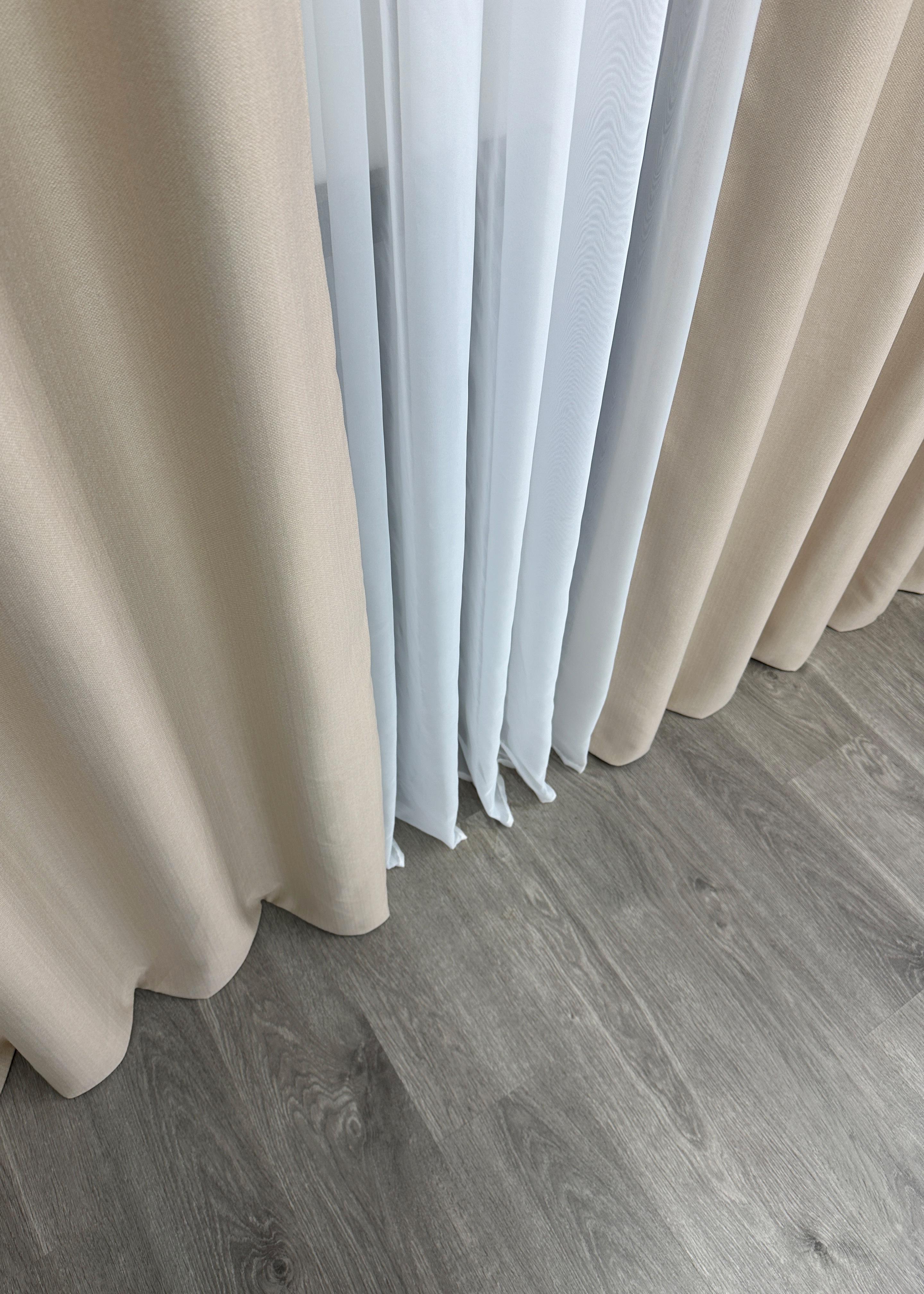 Комплект штор на люверсах VR-Textil Шенил однотонный № 1691ш 150х250 см 2 шт. Бежевый (37-0241) - фото 10 Комплект штор на люверсах VR-Textil Шенил однотонный № 1691ш 150х250 см 2 шт. Бежевый (37-0241) - фото 10