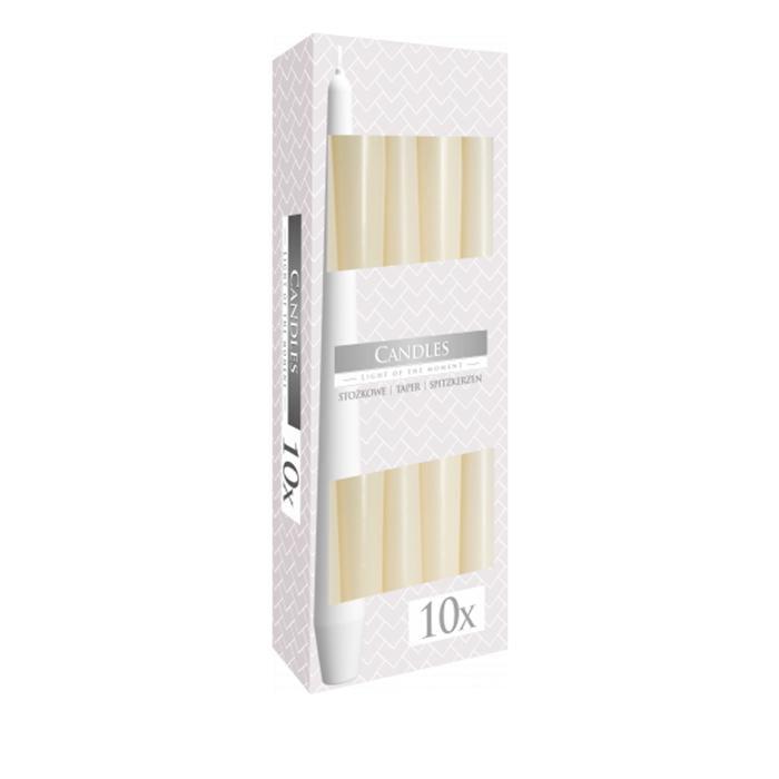 Свеча бытовая Bispol конус 24 см 2х10 шт. Белый (8418) Свеча бытовая Bispol конус 24 см 2х10 шт. Белый (8418)