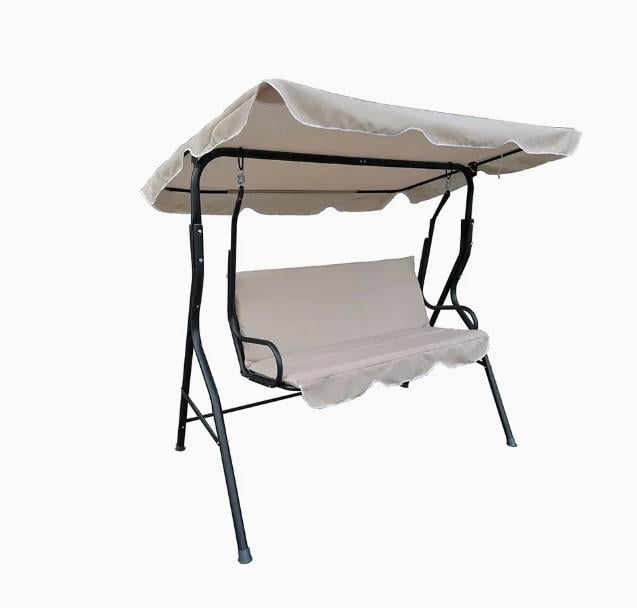 Качели садовые Garden Line с крышей бежевый - фото 1 Качели садовые Garden Line с крышей бежевый - фото 1