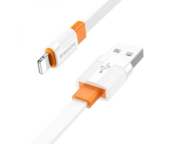 Кабель дата USB Borofone BX89 Union Lightning 2,4 A 1 м White/Orange