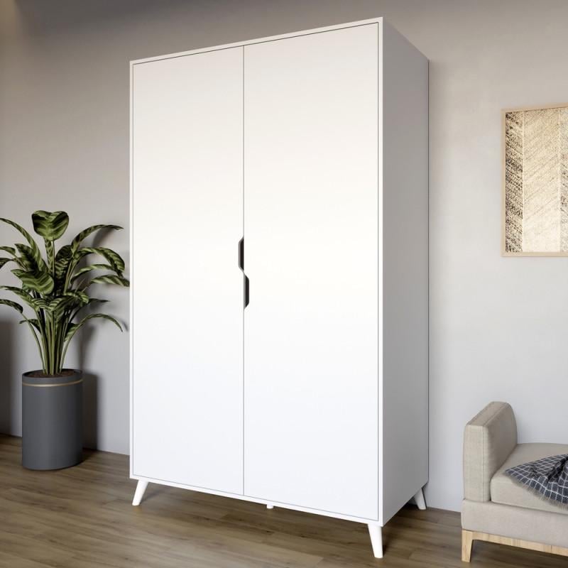 Шафа для квартири Еверест 2Д Борн 1200 з білими ніжками 120х60х200,4 см Німфея альба (23878110)