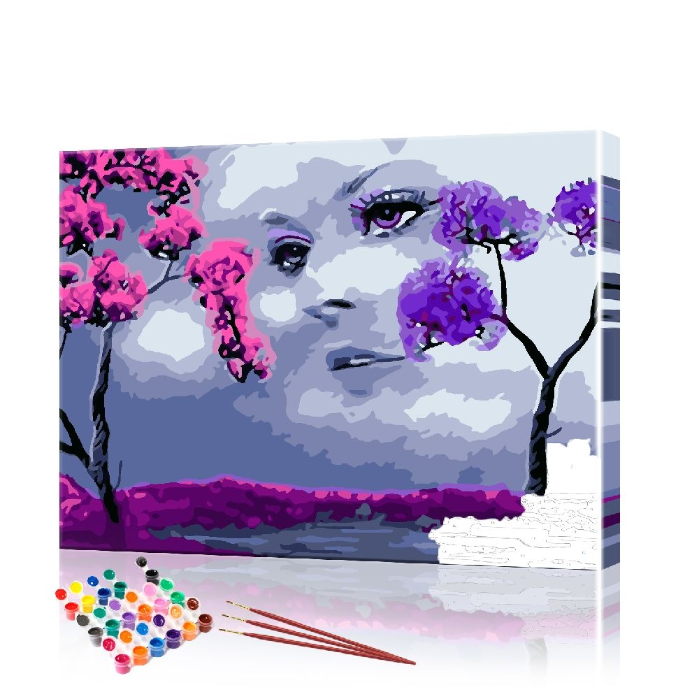 Картина по номерам ArtSale Лицо в облаках PBN0645 40х50 см