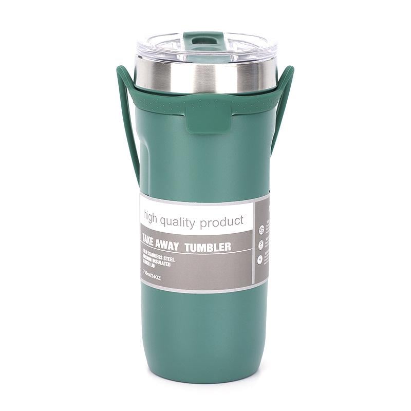 Термокухоль з нержавіючої сталі з подвійними стінками та герметичною кришкою 500 мл Green (32958818)