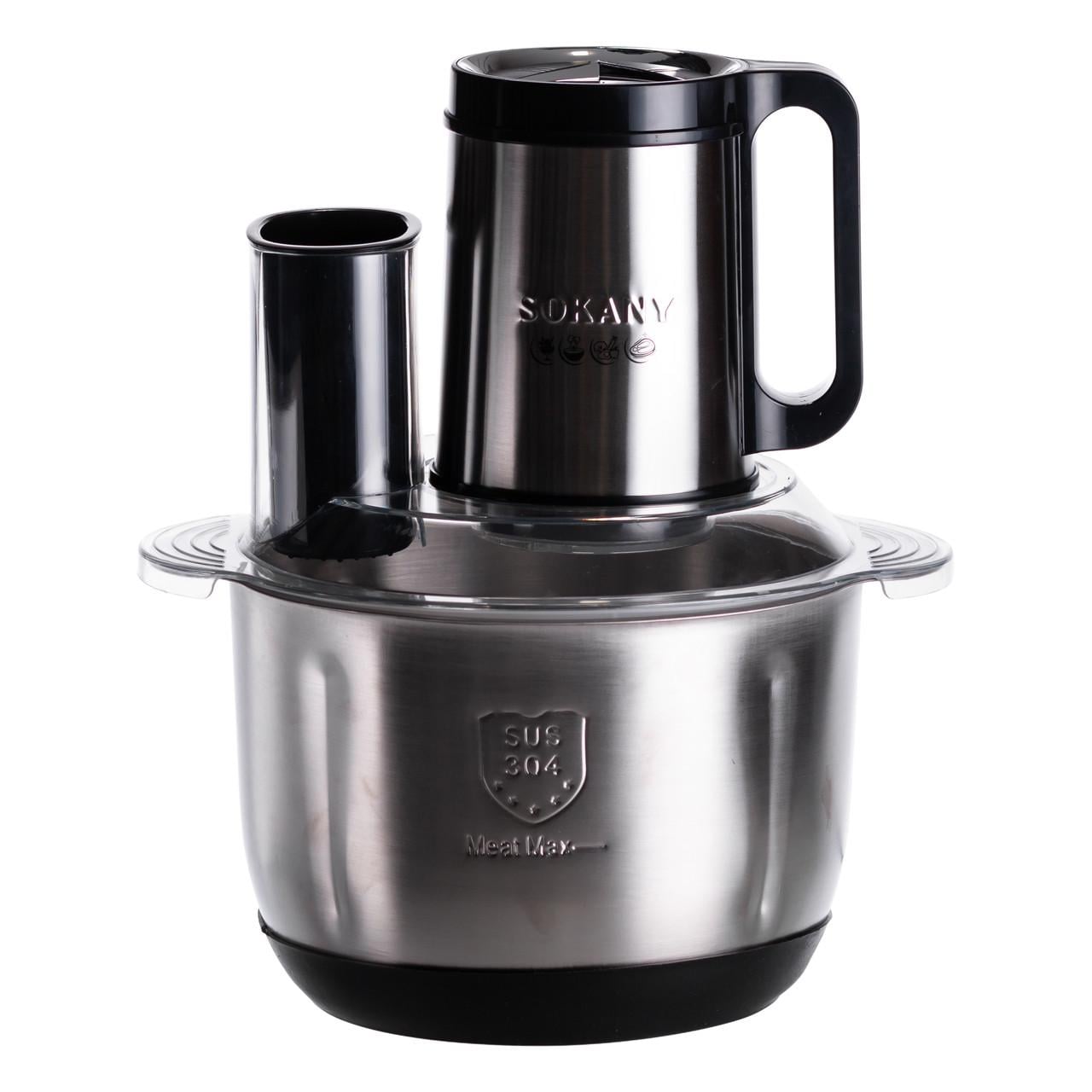 Чоппер-измельчитель кухонный Sokany SK-06020 чаша 4 л Серебристый (27968970)