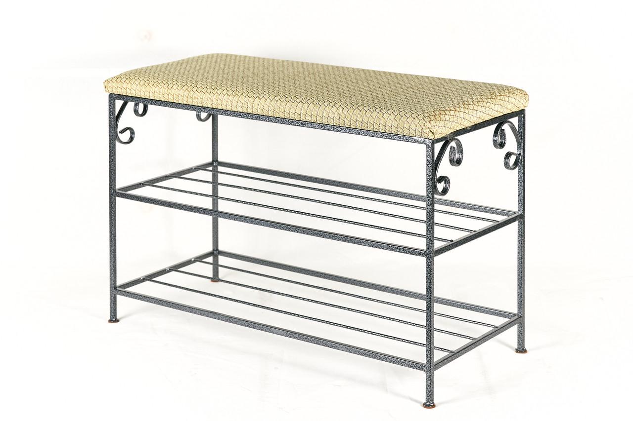 Полка для обуви Софт Венеция с настенной вешалкой Серебряный (847) - фото 2