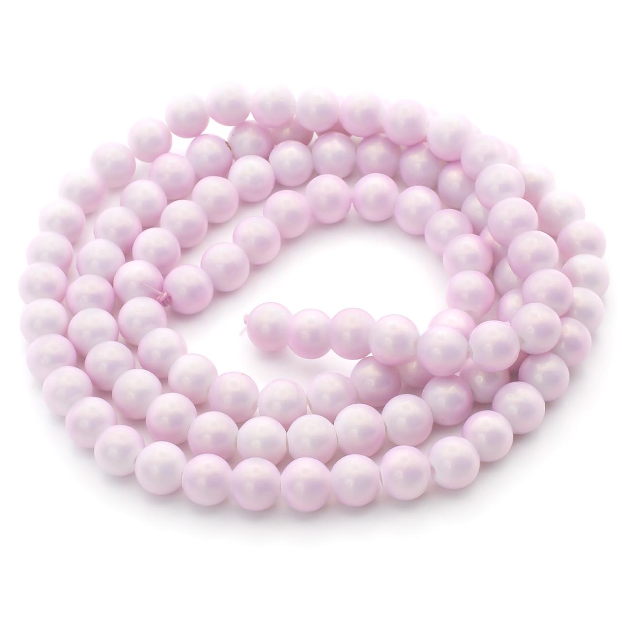 Бусины стеклянные перламутр 8 мм 80 см 105 шт. Розовый светлый (БЖ0008п09) Бусины стеклянные перламутр 8 мм 80 см 105 шт. Розовый светлый (БЖ0008п09)