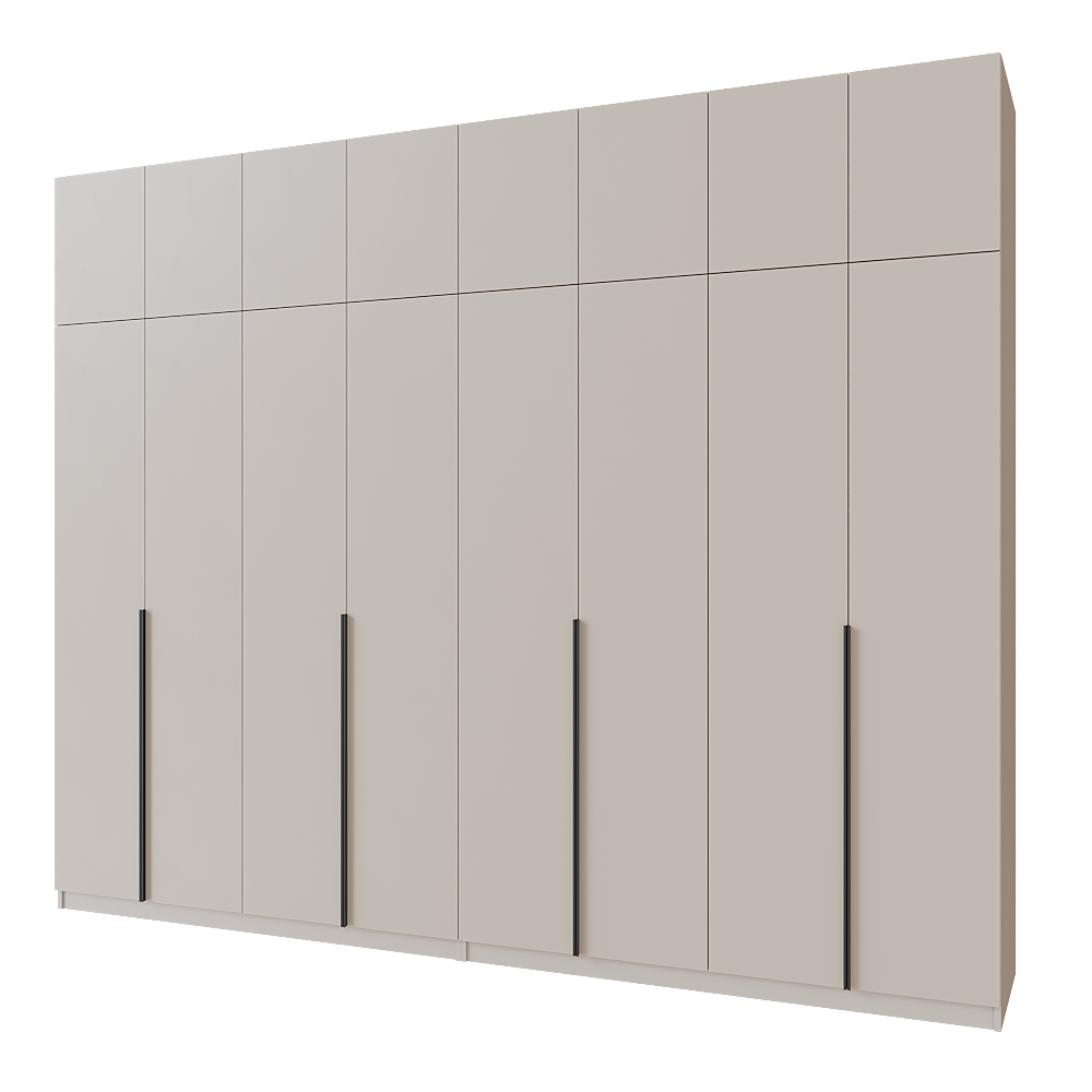 Шкаф распашной с тумбой и антресолью Меблітренд Чиназес Чита-3200.4 3200х500х2450 мм Кашемир (27674910)