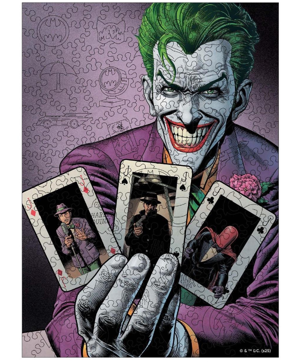 Пазл дерев'яний Woods Story The Batman Joker Джокер Картки Долі 40x29 см