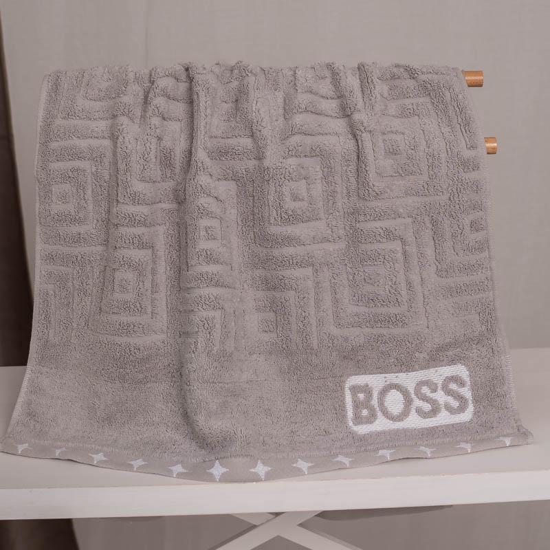 Полотенца BOSS баня 140х70 см Светло-серый (88338)