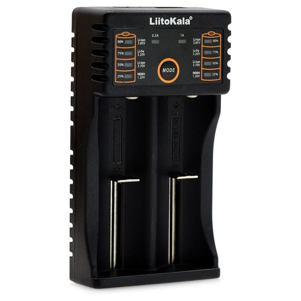 Зарядний пристрій Liitokala Lii-202/Ni-Mh/Li-ion/Li-Fe/LiFePO4/USB/Powerbank/LED/Box (51646)