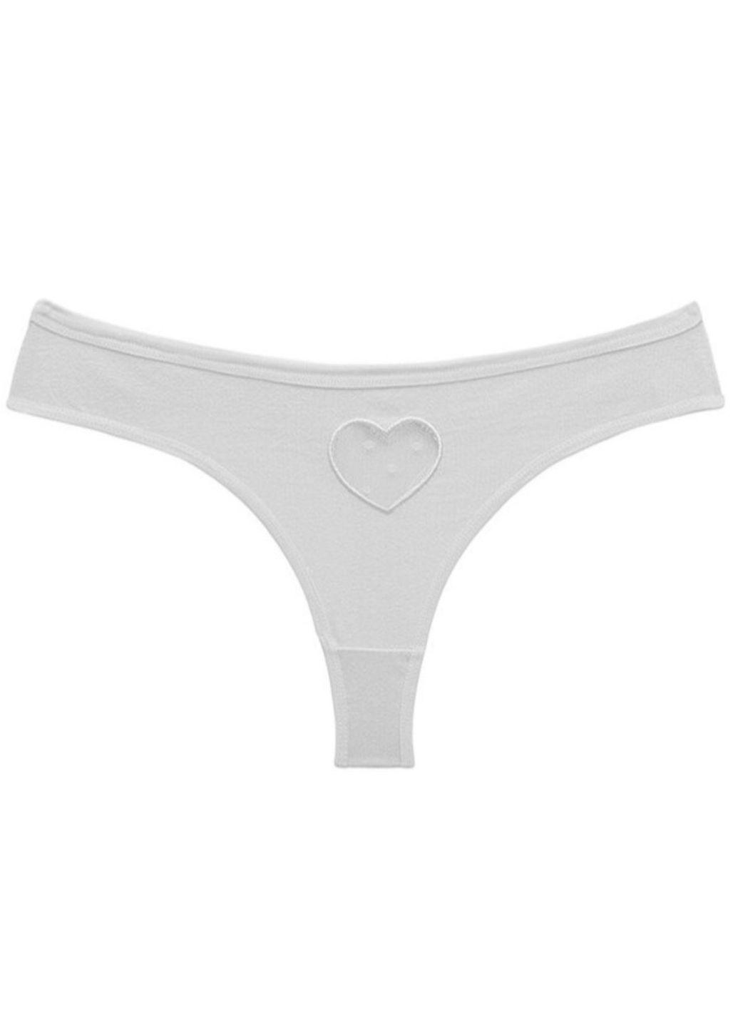 Трусики стринги Finetoo 691-44 Хрупкое сердце M Белый