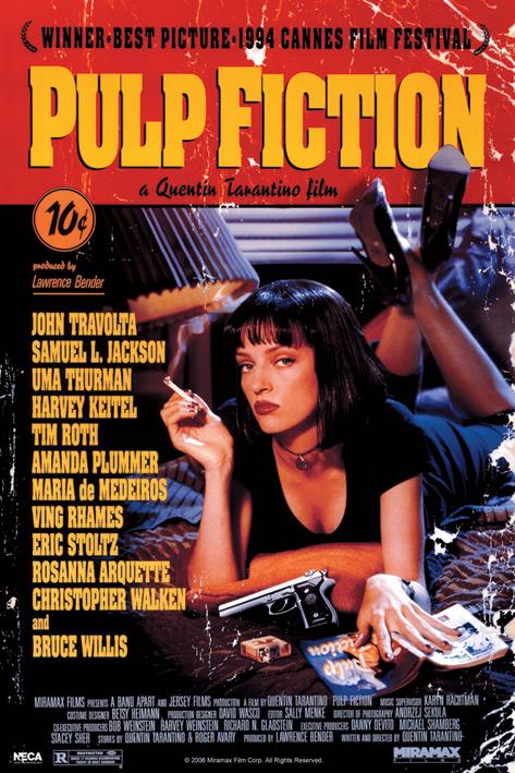 Постер плакат Криминальное Чтиво/Pulp Fiction Cover 61x91,5 см