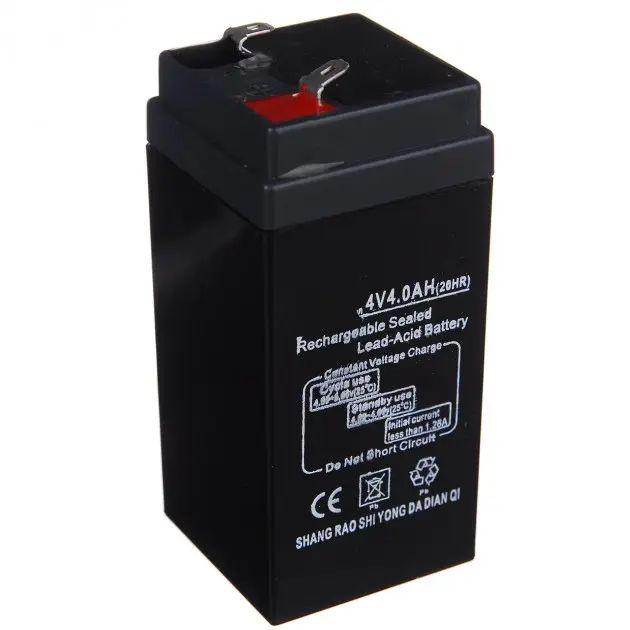 Аккумулятор свинцово-кислотный BATTERY пластиковый с защитой от повреждений 400 циклов 4V 4Ah 101х47х47 мм (opt-105991)
