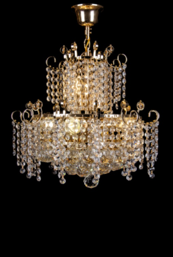 Хрустальная люстра L0745/8 Золото/Белый (AN000359)