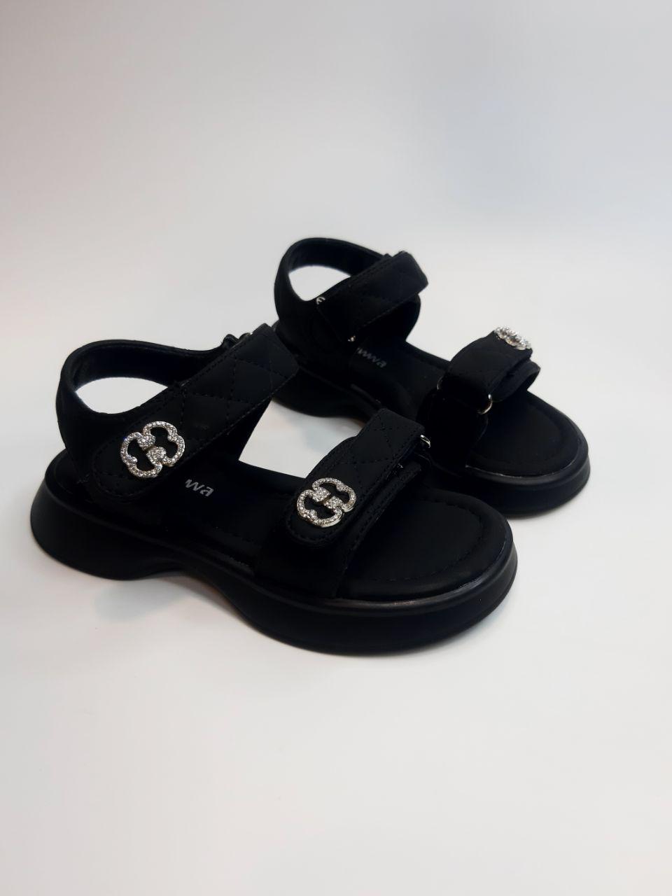 Босоножки для девочки Apawwa р. 29 17 см Черный (763 N blaСk)