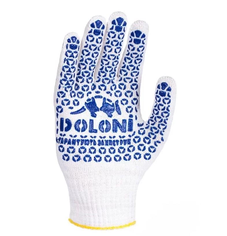 Перчатки Doloni Универсал 520 ПВХ-рисунок рабочие трикотажные XL Белый (21889)