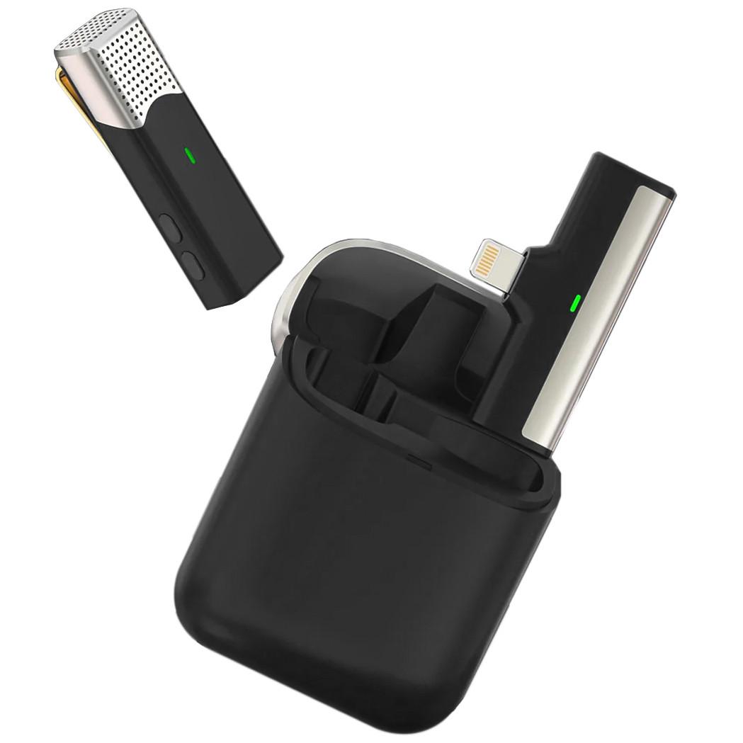Микрофон беспроводной петличный Savetek P35 Lightning для iPhone/iPad с зарядным кейсом до 20 м - фото 2