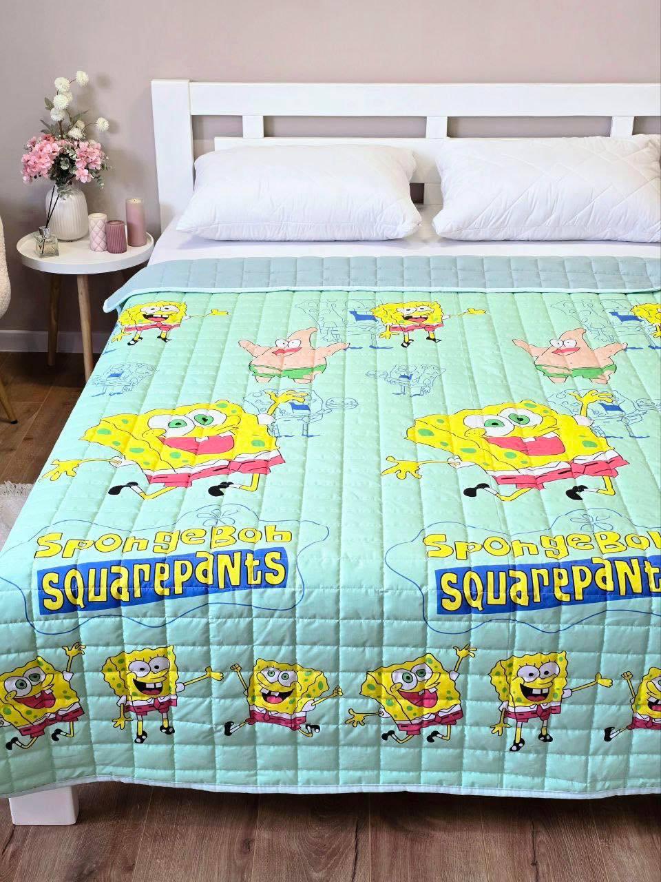 Одеяло детское хлопковое 150x210 см Бирюзовый (П4К-al-dut-005)
