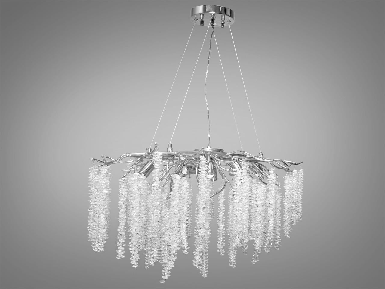 Люстра хрустальная 605-L900CH-LS Глициния вытянутой формы на кухню Хром (2178305604)