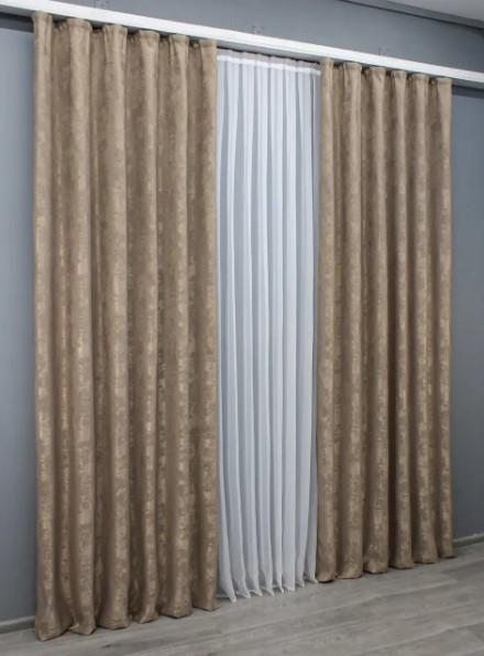 Комплект штор жаккард SULTAN XO 1.5х2,7 м 2 шт. Какао (1682ш 33-0570) - фото 7 Комплект штор жаккард SULTAN XO 1.5х2,7 м 2 шт. Какао (1682ш 33-0570) - фото 7