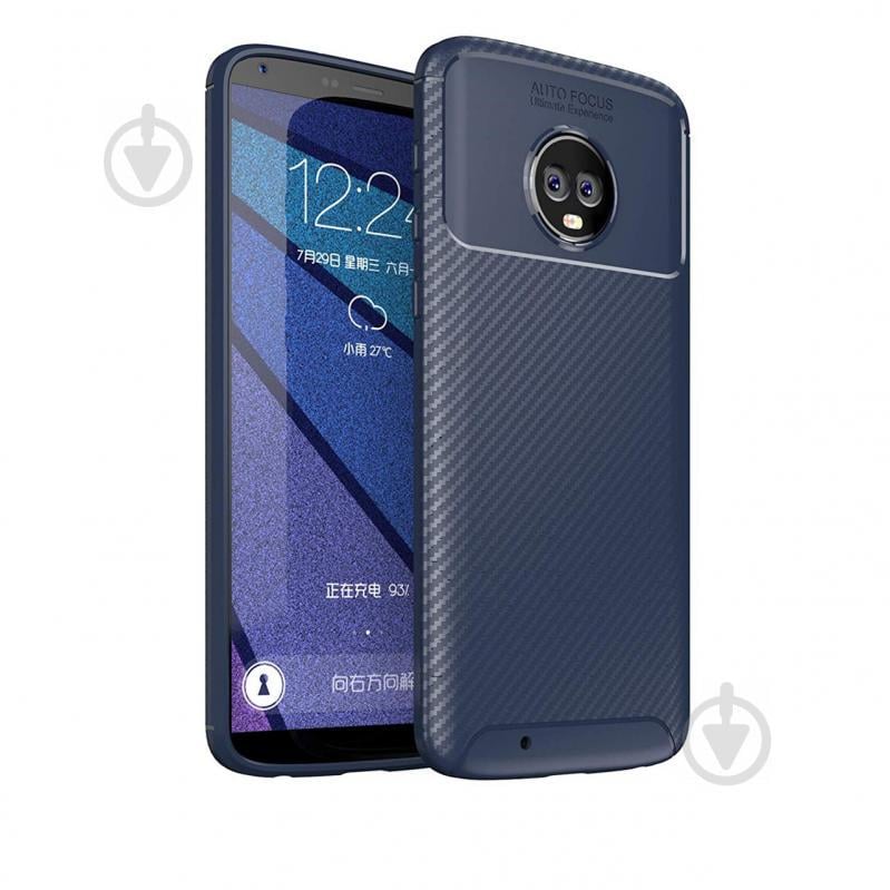 Чохол Carbon Case Motorola G6 Синій (hub_XnkW78630)