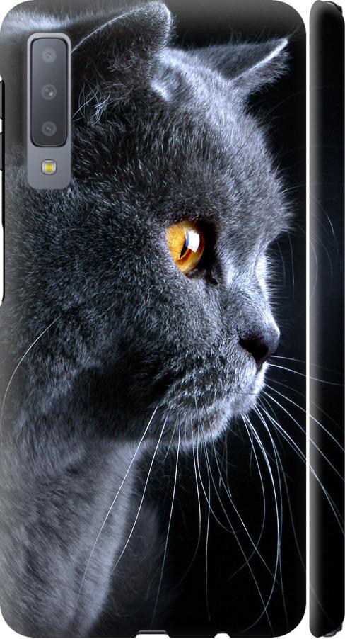 Чехол на Samsung Galaxy A7 (2018) A750F Красивый кот (3038m-1582-42517)