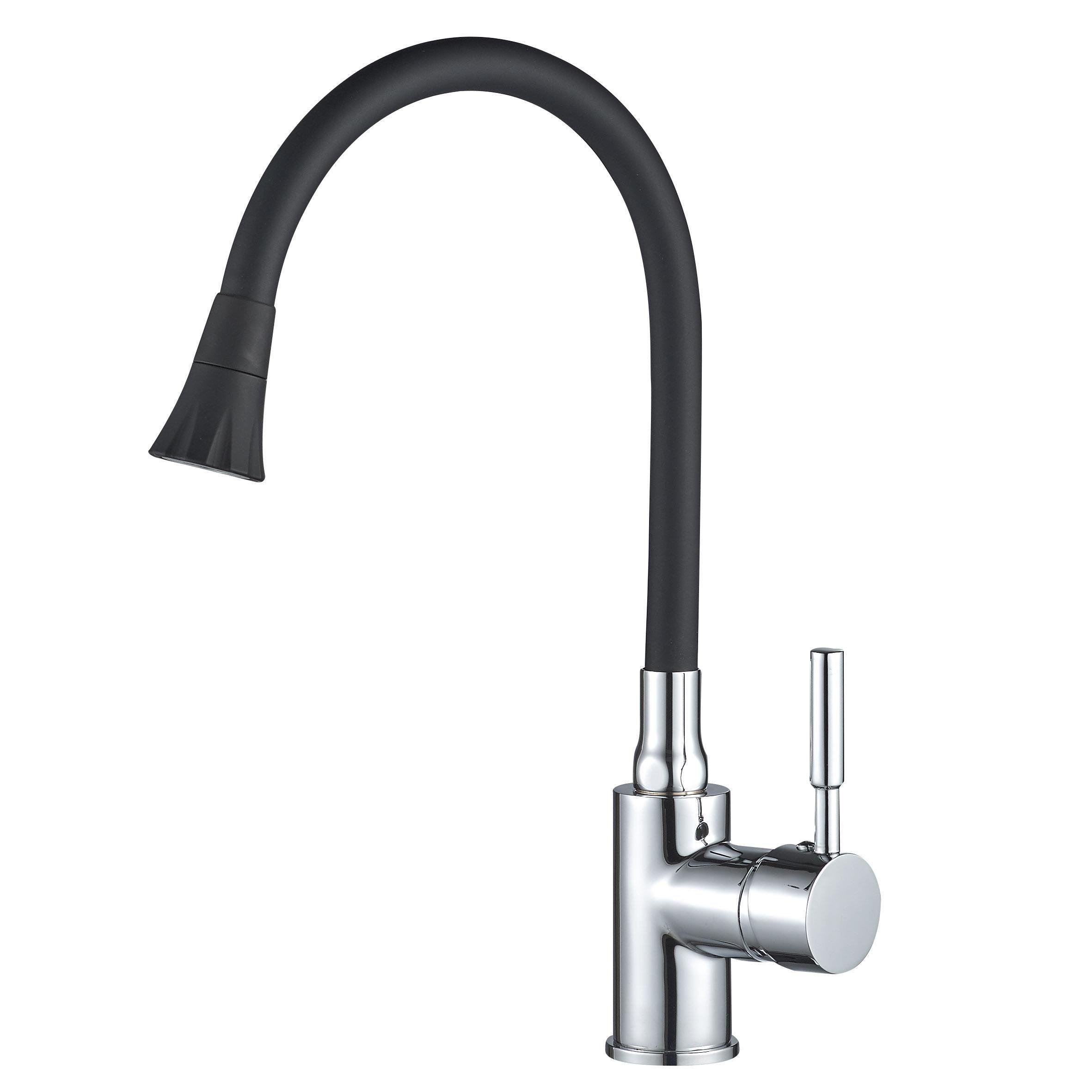 Смеситель для кухни с гибким изливом Globus Lux Lazer GLLR-0203SA-B01 Черный/Хром (25205) Смеситель для кухни с гибким изливом Globus Lux Lazer GLLR-0203SA-B01 Черный/Хром (25205)